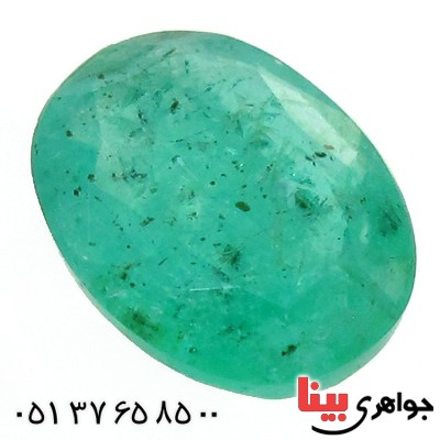 نگین انگشتر زمرد آفریقا بیضی خوشرنگ و چشمگیر _کد:12110