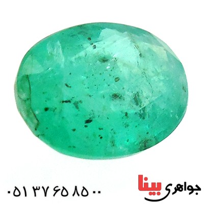 نگین انگشتر زمرد آفریقا بیضی خوشرنگ و چشمگیر _کد:12110