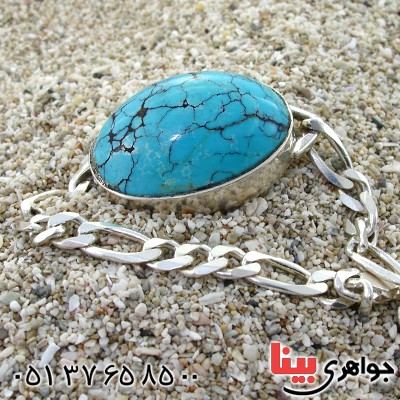 دستبند فیروزه نیشابوری عالی سنتی درشت و فاخر _کد:1738
