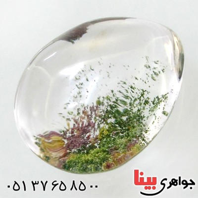 نگین انگشتر در منظره ای درشت با طرح طبیعت سبز _کد:12114