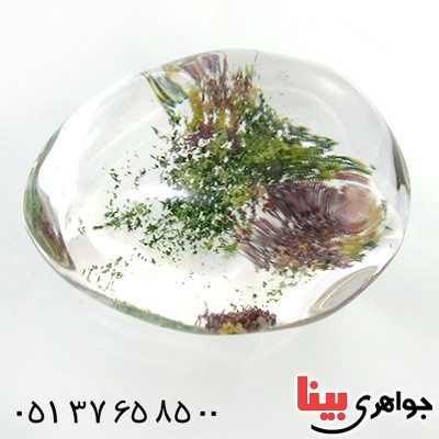 نگین انگشتر در منظره ای درشت با طرح طبیعت سبز _کد:12114