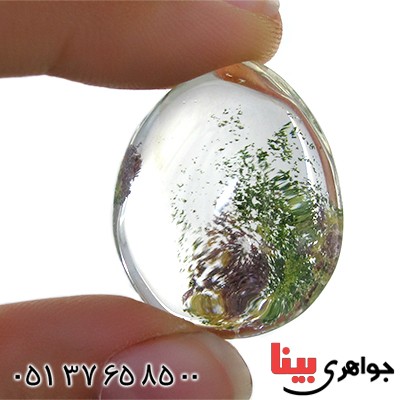 نگین انگشتر در منظره ای درشت با طرح طبیعت سبز _کد:12114
