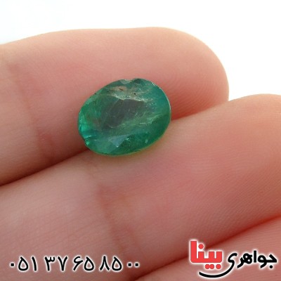 نگین انگشتر زمرد آفریقا بیضی خوش تراش و زیبا _کد:12115