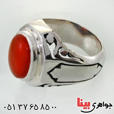 انگشتر عقیق یمنی شرف الشمس مردانه درشت کلاسیک و فاخر _کد:1746