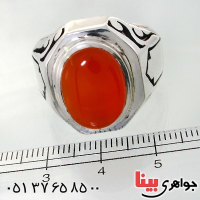 انگشتر عقیق یمنی شرف الشمس مردانه درشت کلاسیک و فاخر _کد:1746