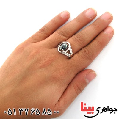 انگشتر حدید صینی زنانه با دعای هفت جلاله مدل حوریا _کد:12121