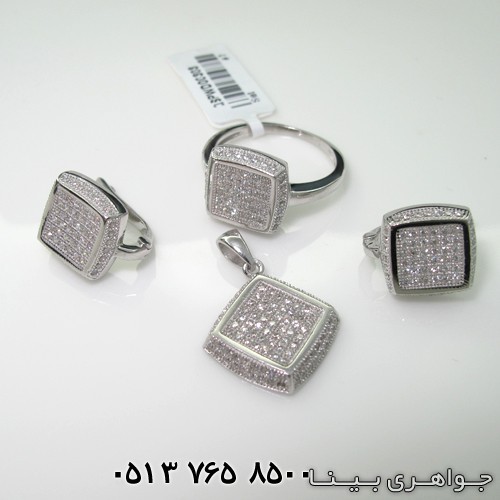 سرویس نقره میکرو ستینگ مربعی سه تیکه
