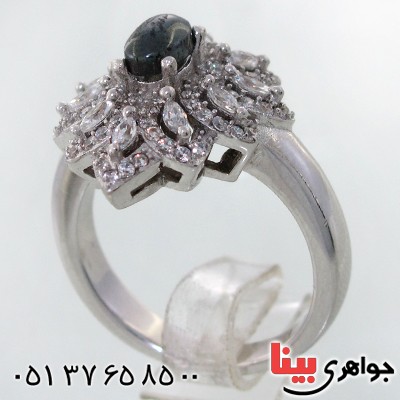 انگشتر حدید صینی زنانه با دعای هفت جلاله مدل فروزان _کد:12123