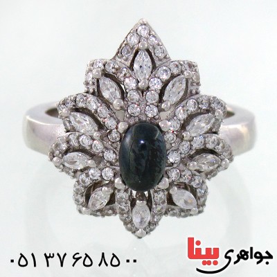 انگشتر حدید صینی زنانه با دعای هفت جلاله مدل فروزان _کد:12123