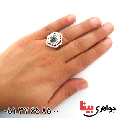انگشتر حدید صینی زنانه با دعای هفت جلاله مدل ژینا _کد:12134
