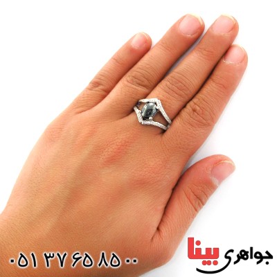 انگشتر حدید صینی زنانه با دعای هفت جلاله مدل فریما _کد:12147