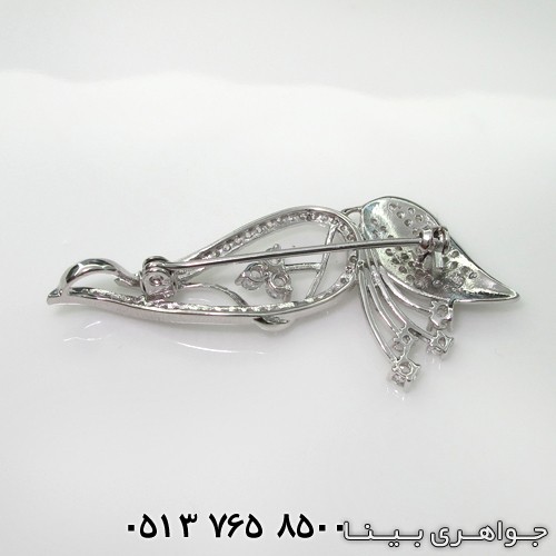 گل سینه نقره گل لاله
