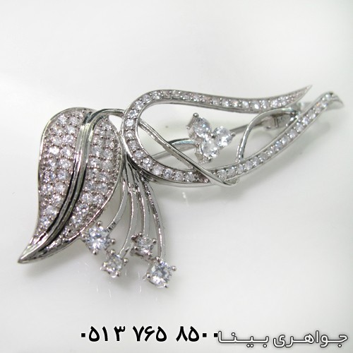 گل سینه نقره گل لاله