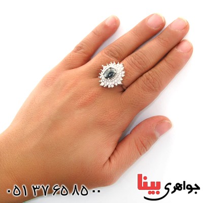 انگشتر حدید صینی زنانه با دعای هفت جلاله مدل خورشید _کد:12169