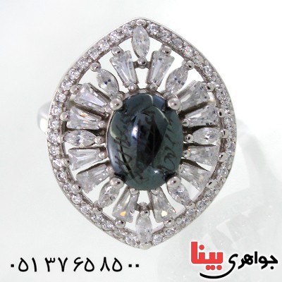 انگشتر حدید صینی زنانه با دعای هفت جلاله مدل بهین _کد:12172