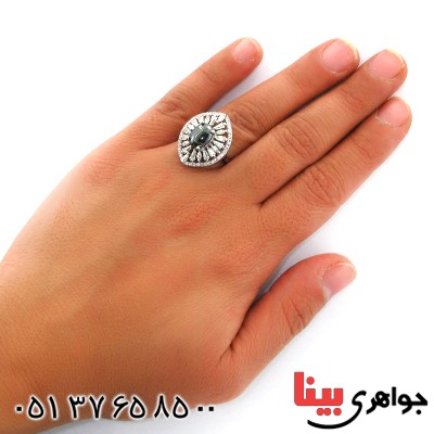 انگشتر حدید صینی زنانه با دعای هفت جلاله مدل بهین _کد:12172