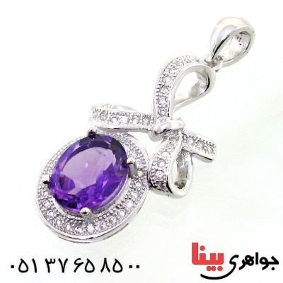 گردنبند آمتیست زنانه مدل شمین _کد:12179