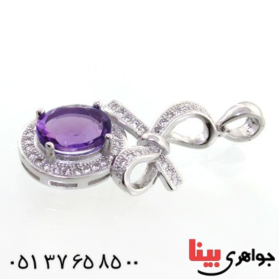 گردنبند آمتیست زنانه مدل شمین _کد:12179