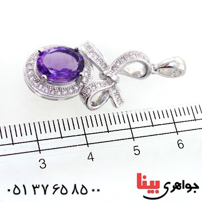 گردنبند آمتیست زنانه مدل شمین _کد:12179