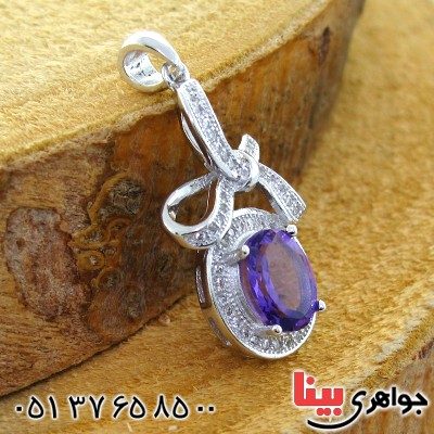 گردنبند آمتیست زنانه مدل شمین _کد:12179