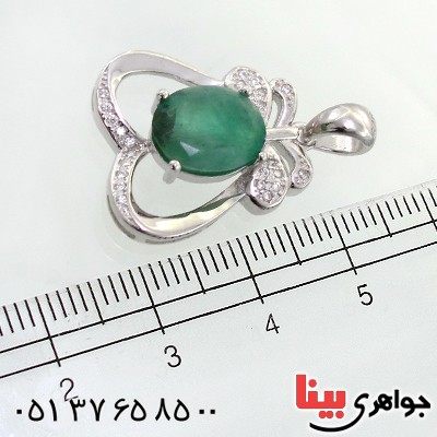 گردنبند زمرد زنانه خوشرنگ مدل افسون _کد:12183