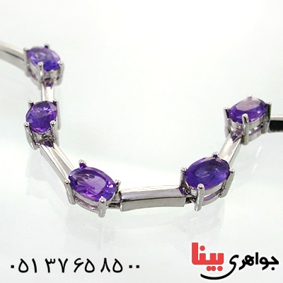 دستبند آمتیست زنانه مدل آیلا _کد:12185