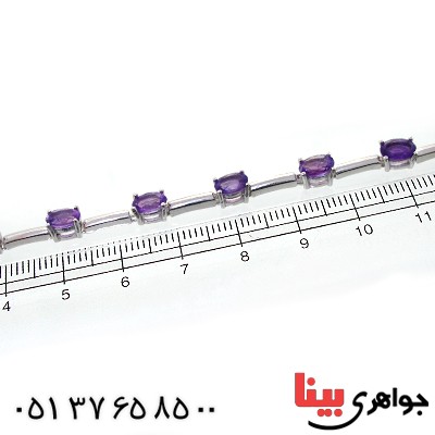 دستبند آمتیست زنانه مدل آیلا _کد:12185