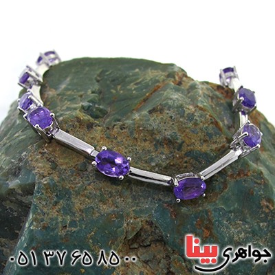دستبند آمتیست زنانه مدل آیلا _کد:12185