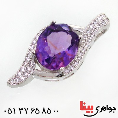 گردنبند آمتیست زنانه مدل ملیسا _کد:12189