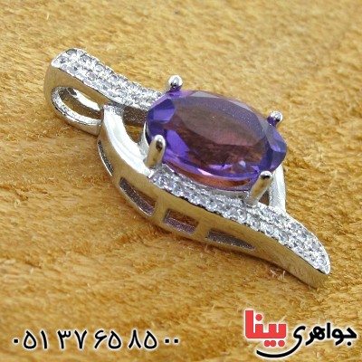 گردنبند آمتیست زنانه مدل ملیسا _کد:12189