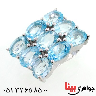 گردنبند توپاز زنانه درشت مدل هیلدا _کد:12192
