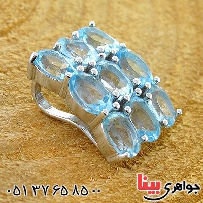 گردنبند توپاز زنانه درشت مدل هیلدا _کد:12192