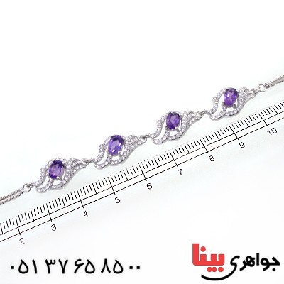 دستبند آمتیست زنانه خوشرنگ مدل پروا _کد:12201
