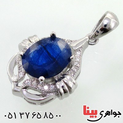 گردنبند یاقوت کبود زنانه خوشرنگ مدل نیوشا _کد:12204