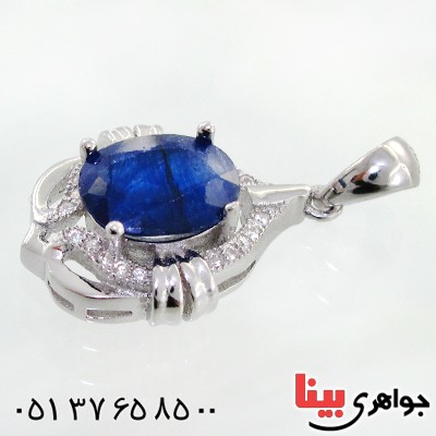 گردنبند یاقوت کبود زنانه خوشرنگ مدل نیوشا _کد:12204