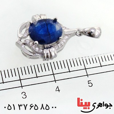 گردنبند یاقوت کبود زنانه خوشرنگ مدل نیوشا _کد:12204