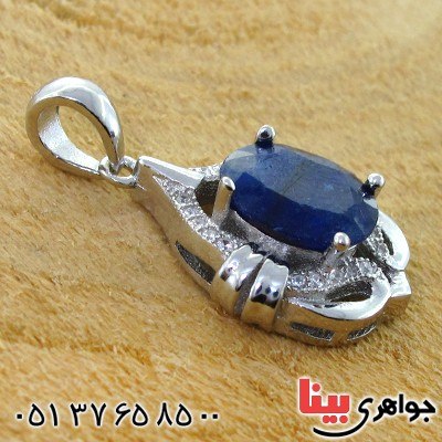 گردنبند یاقوت کبود زنانه خوشرنگ مدل نیوشا _کد:12204