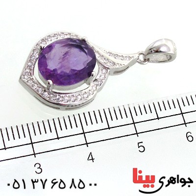 گردنبند آمتیست زنانه مدل آشینا _کد:12213