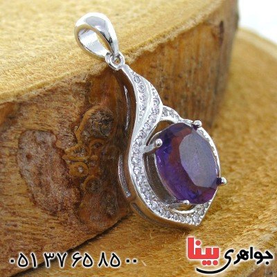 گردنبند آمتیست زنانه مدل آشینا _کد:12213