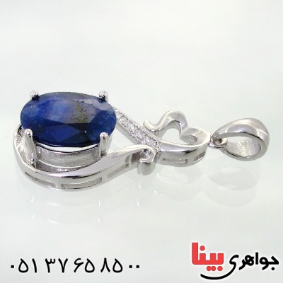 گردنبند یاقوت کبود زنانه خوشرنگ مدل آفرینا _کد:12217