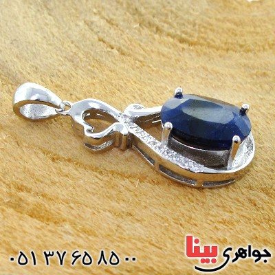 گردنبند یاقوت کبود زنانه خوشرنگ مدل آفرینا _کد:12217