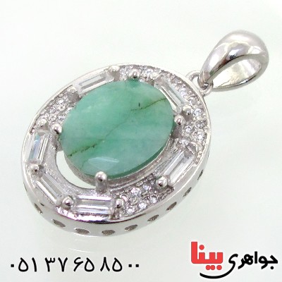 گردنبند زمرد زنانه مدل مهرتاش _کد:12219