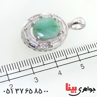 گردنبند زمرد زنانه مدل مهرتاش _کد:12219