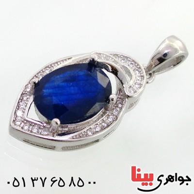 گردنبند یاقوت کبود زنانه مدل ویشکا _کد:12221