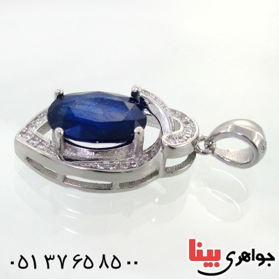 گردنبند یاقوت کبود زنانه مدل ویشکا _کد:12221