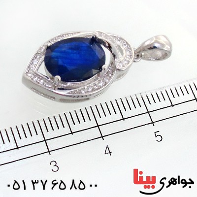 گردنبند یاقوت کبود زنانه مدل ویشکا _کد:12221