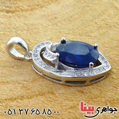 گردنبند یاقوت کبود زنانه مدل ویشکا _کد:12221