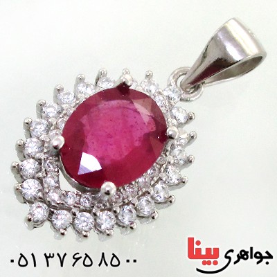 گردنبند یاقوت سرخ زنانه خوشرنگ مدل شانا _کد:12225