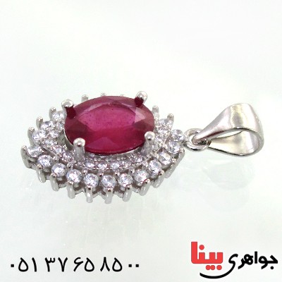 گردنبند یاقوت سرخ زنانه خوشرنگ مدل شانا _کد:12225