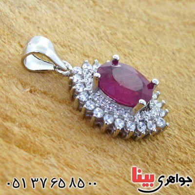 گردنبند یاقوت سرخ زنانه خوشرنگ مدل شانا _کد:12225